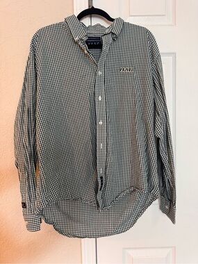 Vesi UAB Blazers Collegiate Green Check Button-Down Shirt - Men's